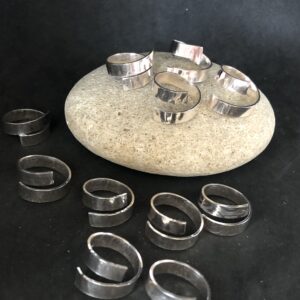 6mm wide adjustable silver ring