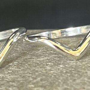Wishbone sterling silver ring made to order