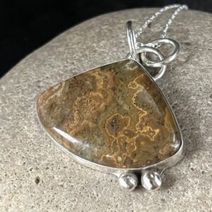 Jasper and Sterling silver pendant
