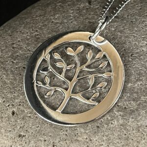 Sterling silver Tree of life 32 mm pendant