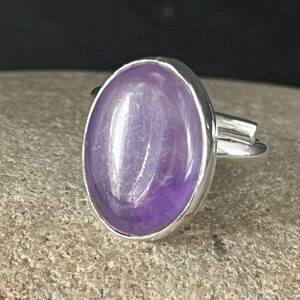 Amethyst and Sterling silver adjustable ring
