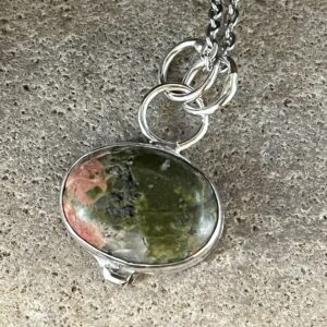 Kyanite and sterling silver pendant